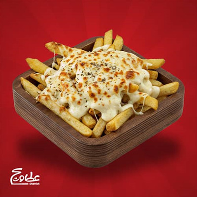 350 گرم سیب زمینی سرخ کرده ، پنیر موزارلا ، قارچ سیب زمینی و پنیر